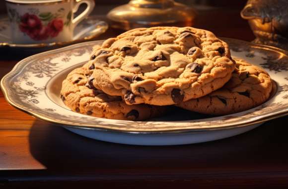 Homemade Chocolate Chip Cookie Delight wallpapers hd quality