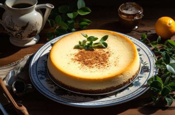 Homemade Lemon Cheesecake - AI Art