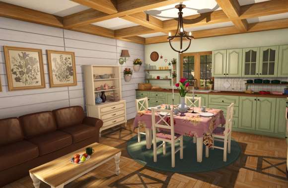 House Flipper 2 Cozy Interior Design Wallpaper