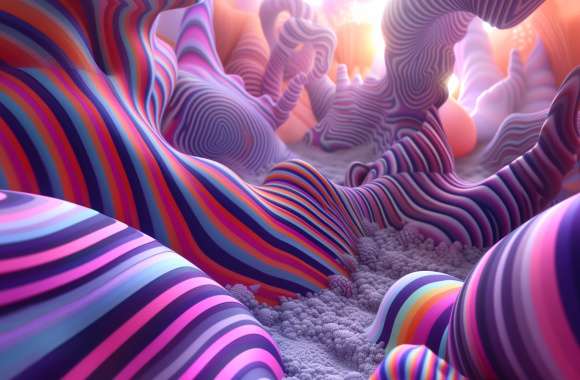 Hypnotic Abstract Swirls - HD Trippy Wallpaper