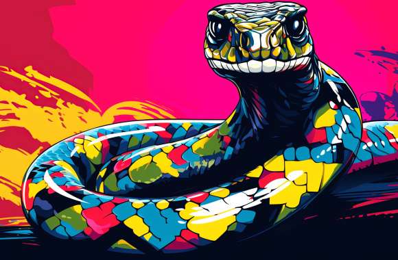 Hypnotic AI Snake Art