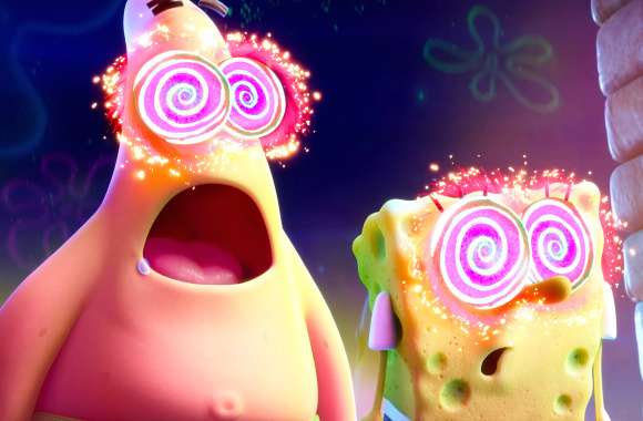 Hypnotized SpongeBob and Patrick from The SpongeBob Movie wallpapers hd quality