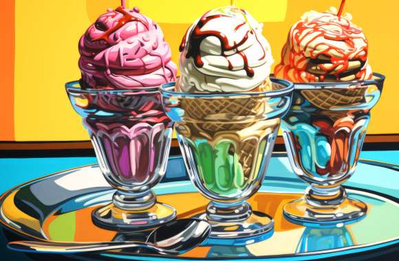 Ice Cream Delight - AI Art wallpapers hd quality