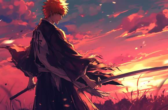 Ichigo Kurosaki in Sunset - Bleach Anime