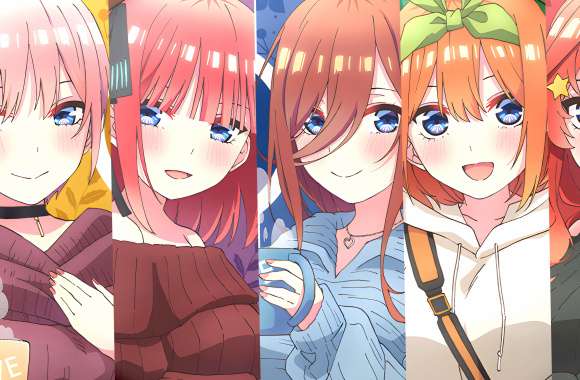 Ichika Nakano Nino Nakano Miku Nakano Yotsuba Nakano Anime The Quintessential Quintuplets Itsuki Nakano