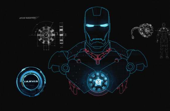 Iron Man Tech Blueprint wallpapers hd quality