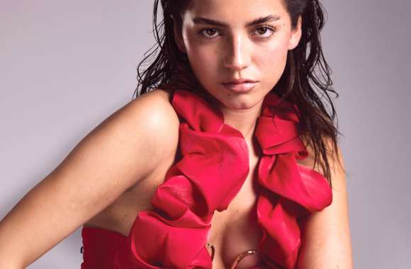 Isabela Merced Red dress