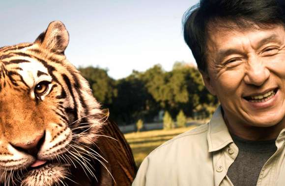 Jackie Chan with Tiger - Celebrity wallpapers hd quality