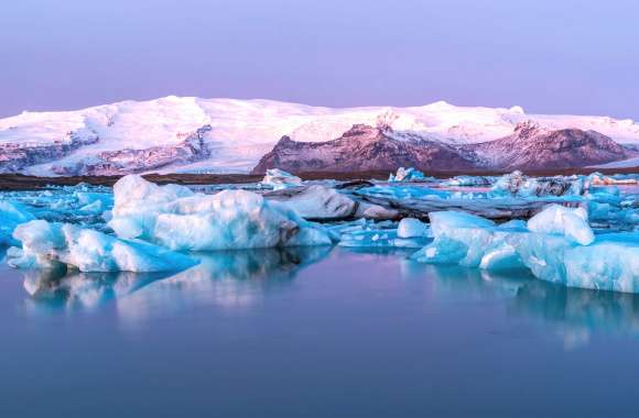 Jokulsarlon Glacier Lagoon Panorama