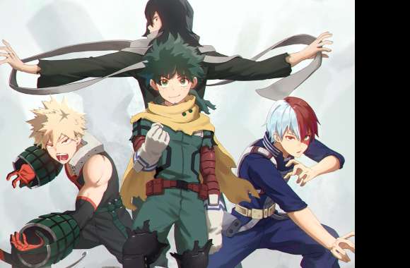 Katsuki Bakugou Shota Aizawa Izuku Midoriya Shoto Todoroki Anime My Hero Academia