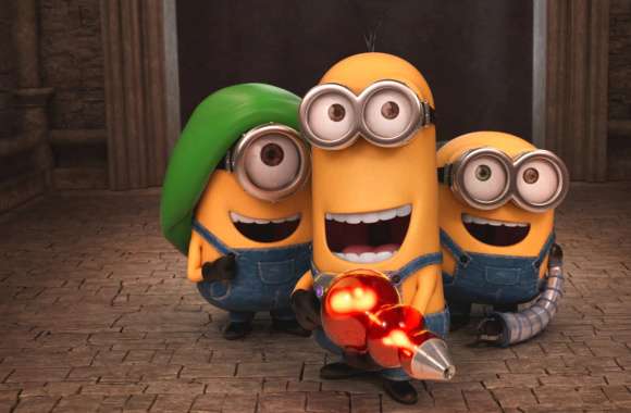 Kevin, Stuart, and Bob HD Minions Wallpaper