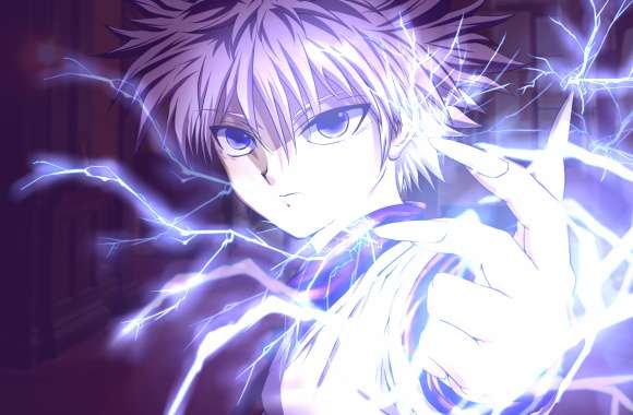 Killua Zoldyck Lightning Fury wallpapers hd quality