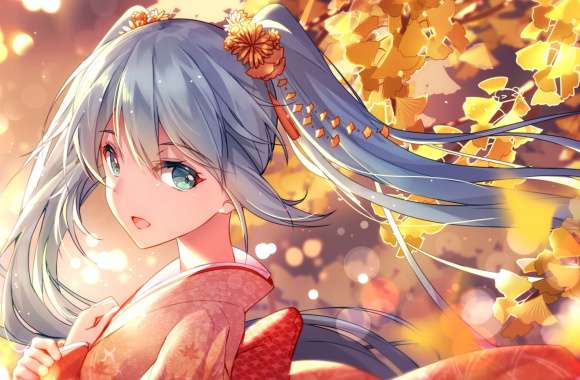 Kimonos & Twintails Aqua Elegance wallpapers hd quality