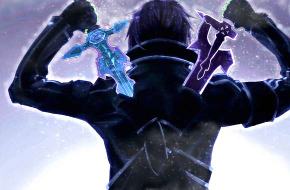 Kirito with Blue Rose & Night Sky Swords - SAO