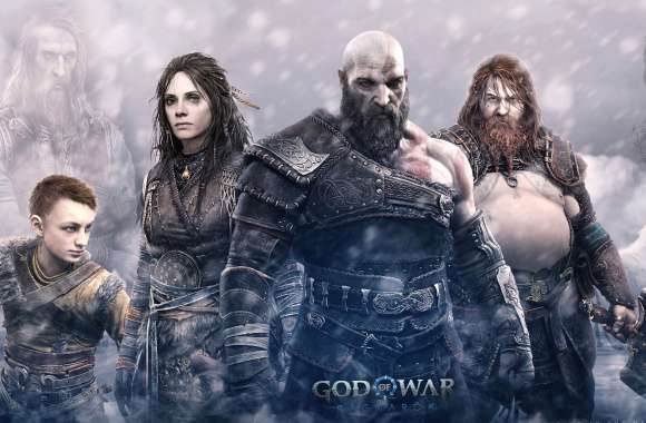 Kratos and Atreus in God of War Ragnarok wallpapers hd quality