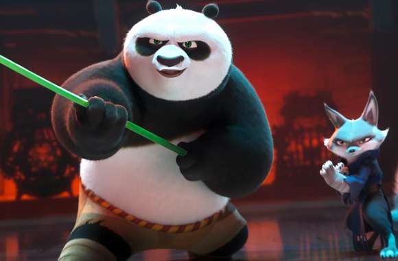 Kung Fu Panda 4 - Po and Zhen in Action
