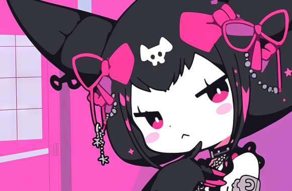 Kuromi - Onegai My Melody Character Background wallpapers hd quality