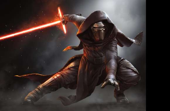 Kylo Ren with Red Lightsaber -