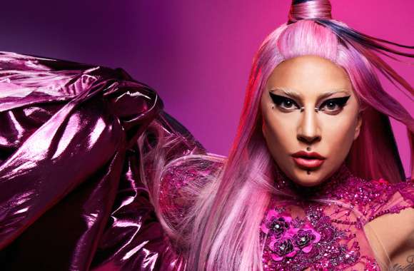 Lady Gaga Pink background wallpapers hd quality