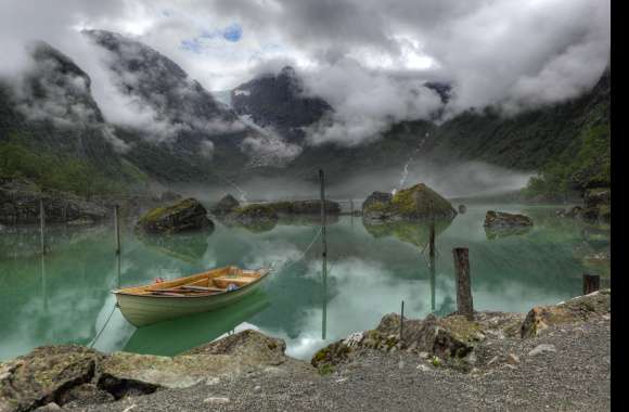 Lake Bondhusbreen Vehicle Boat