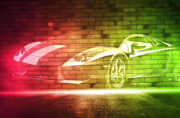 Lamborghini Gallardo Neon art