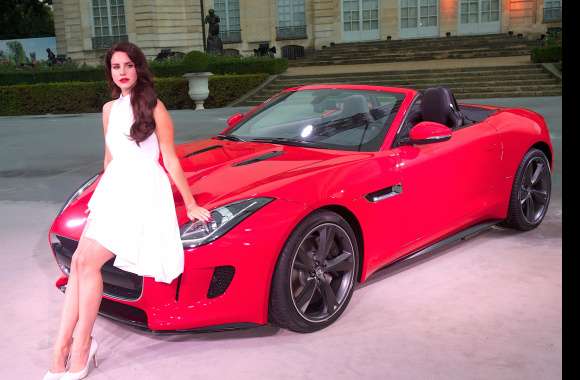 Lana Del Rey with a Stunning Car -