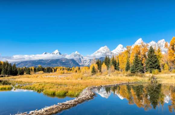 Landscape Reflection Nature Grand Teton National Park