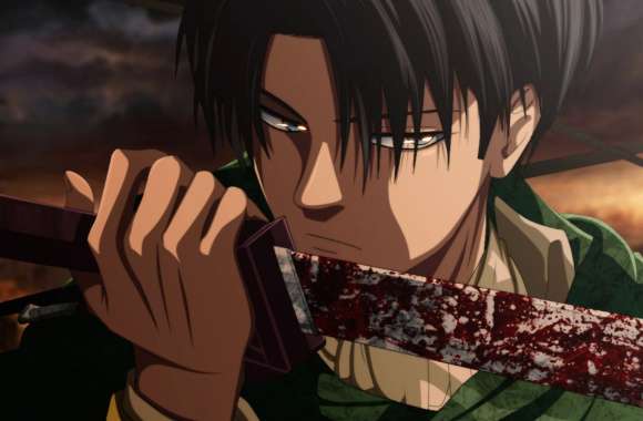 Levi Ackerman Bloodied Sword - Attack on Titan