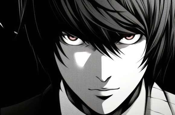 Light Yagami Manga Style Wallpaper