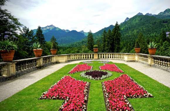 Linderhof Palace Garden View -