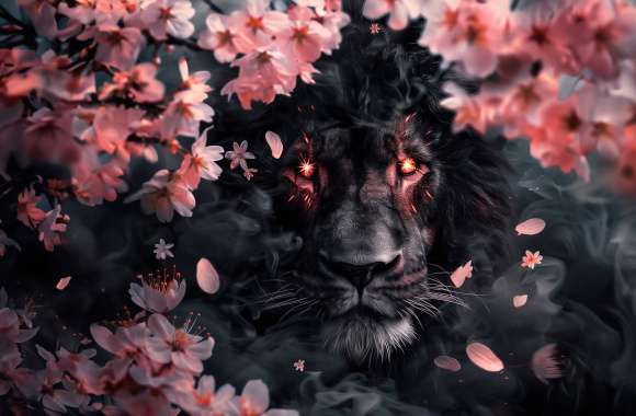 Lion Sakura wallpapers hd quality