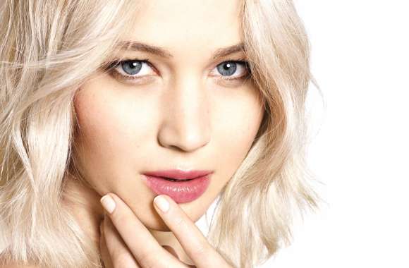 Lipstick Blonde Blue Eyes American Actress Face Celebrity Jennifer Lawrence