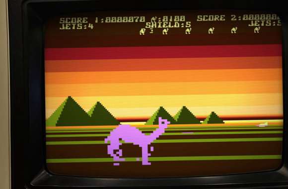 Llamasoft Retro Game Wallpaper – Jeff Minter Inspired HD Background