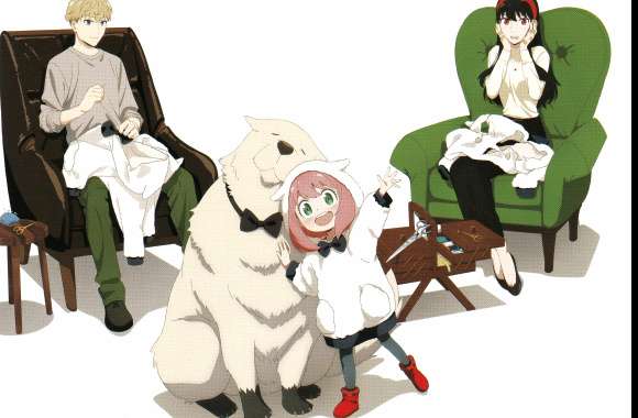 Loid Forger Anya Forger Yor Forger Bond (Spy X Family) Anime Spy X Family 8k Ultra