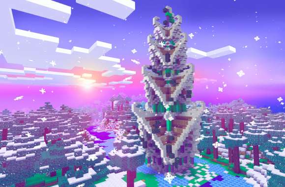 Magical Minecraft Tower in 4K HD