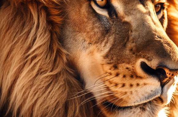 Majestic AI-Generated Lion HD Desktop Wallpaper wallpapers hd quality