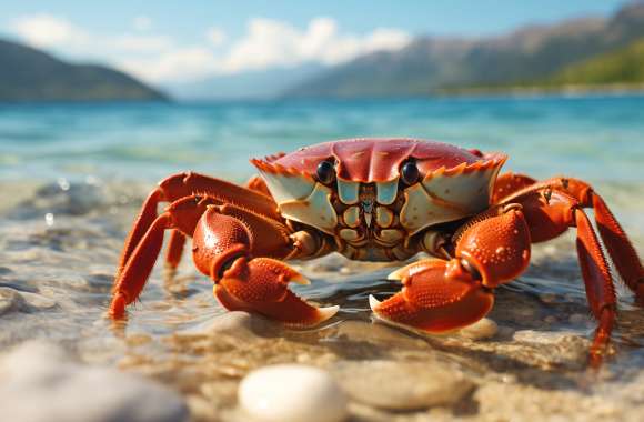 Majestic Crab on Beach -