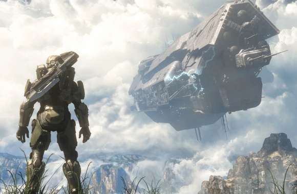 Master Chief Ascends - Halo 4 HD Sci-Fi Wallpaper