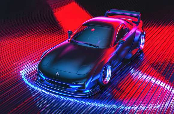 Mazda RX-7 Neon background