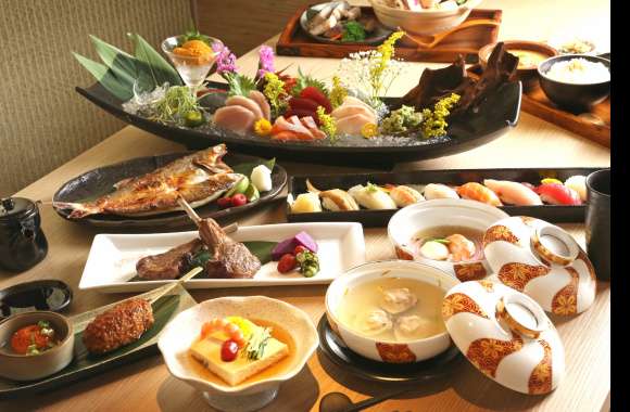 Meal Rice Meat Sushi Tofu Soup Fish Seafood Food Japanese Food