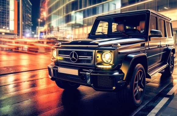 Mercedes-Benz AMG G 63 City night wallpapers hd quality