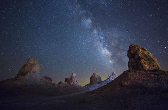 Milky Way Dreams of a Starry Desert Night