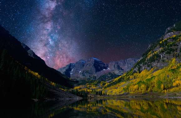 Milky Way Over Norwegian Valley -