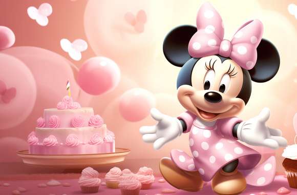 Minnie Mouse Pink Celebration wallpapers hd quality