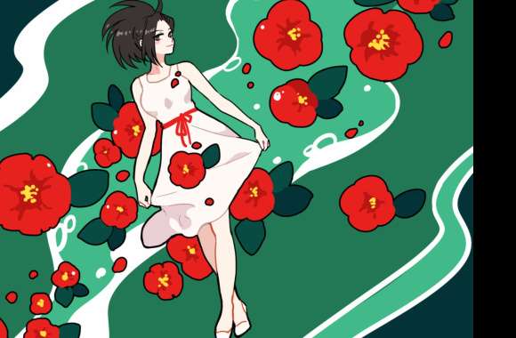 Momo Yaoyorozu in White Dress wallpapers hd quality