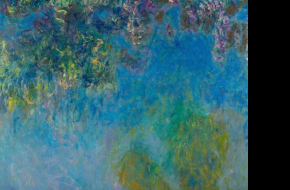 Monet Painting Claude Monet Wisteria Water Lillies Nature Impressionism 8k Ultra