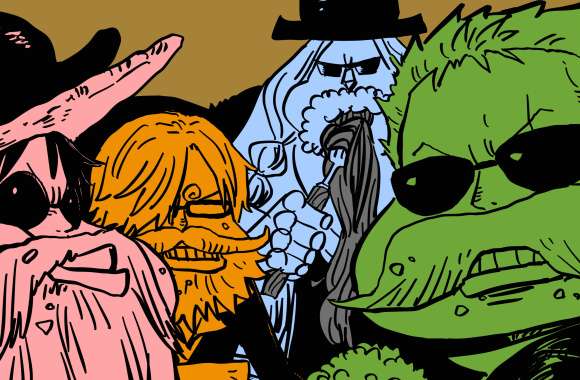 Monkey D. Luffy Sanji (One Piece) Franky (One Piece) Roronoa Zoro Anime One Piece