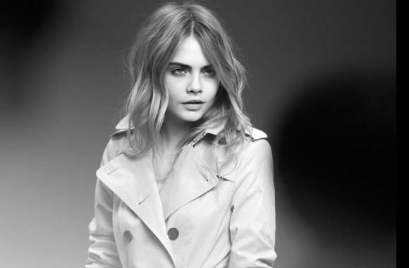 Monochrome Model Actress English Celebrity Cara Delevingne