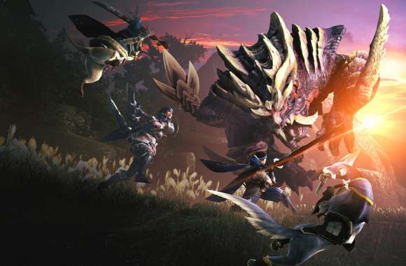 Monster Hunter Rise Epic Battle wallpapers hd quality