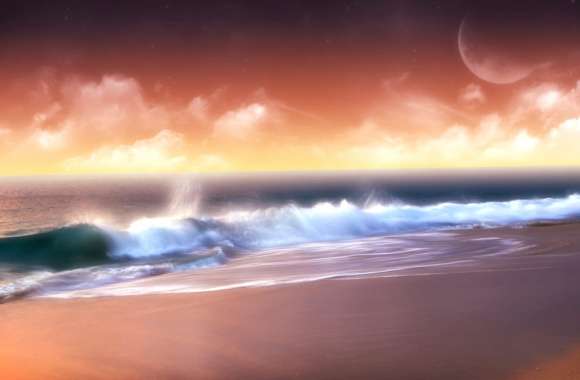 Moonlit Beachscape